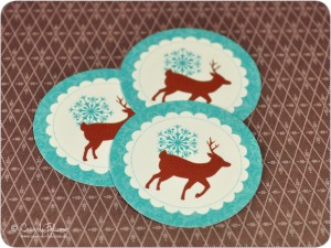 Weihnachtsaufkleber Reh Weihnachtsaufkleber Reh