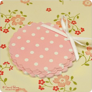 Papieranhänger getupft rosa Papieranhänger getupft rosa