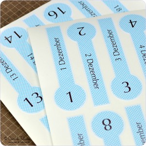 Adventskalender Karo Verschlussetiketten Adventskalender Karo Verschlussetiketten