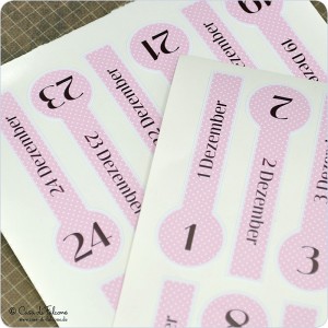 Adventskalender Dots Verschlussetiketten Adventskalender Dots Verschlussetiketten