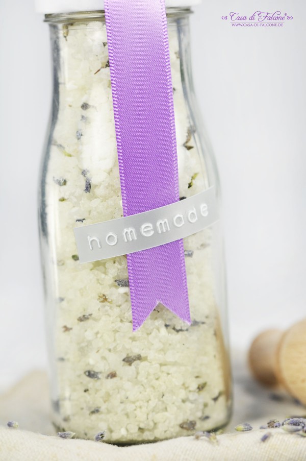 Lavendel Badesalz selbstgemacht I homemade bath salth I Geschenke aus der Küche I homemade gift I Gastgeschenke I Casa di Falcone